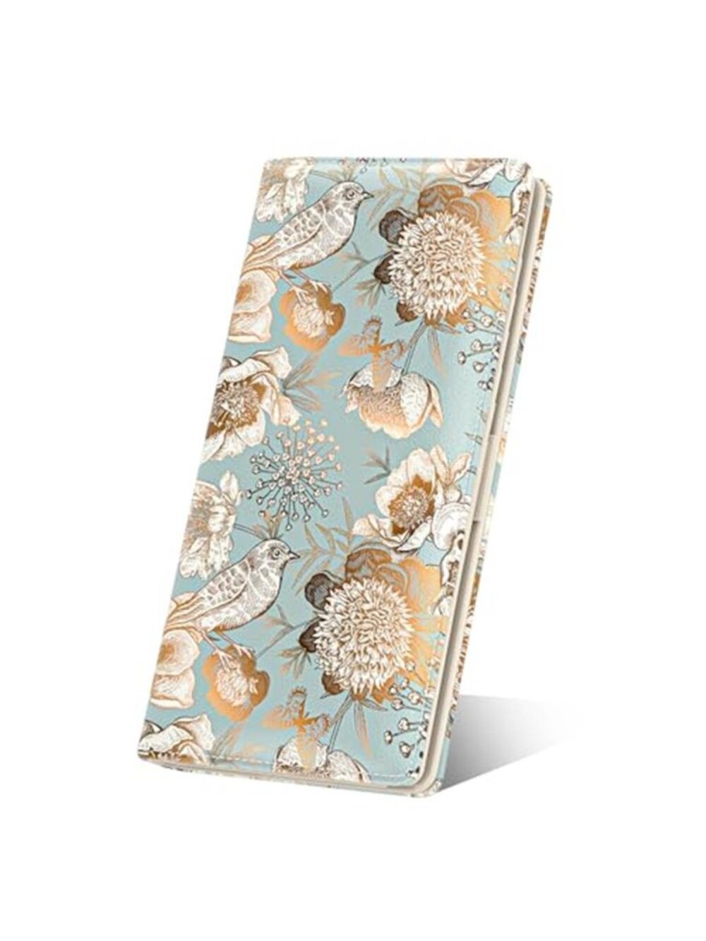 Womens Floral Slim Wallet RFID Blocking Credit Card Holder Zip Coin Purse Clutch